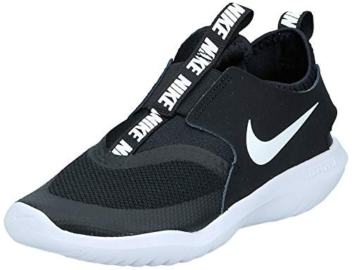 Nike Kids  Preschool Flex Runner Running Shoes Black White 12 Little Kid