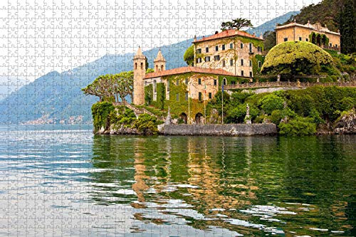 Italy Villa del Balbianello Como Lake Jigsaw Puzzle for Adults 1000 Piece Wooden Travel Gift Souvenir