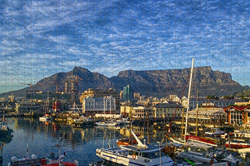 South Africa Table Mountain Cape Town Jigsaw Puzzle for Adults 1000 Piece Wooden Travel Gift Souvenir
