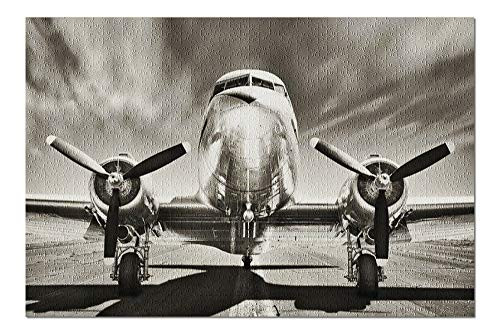 Lantern Press Black  and  White Vintage Airplane 9027043  1000 Piece Premium Jigsaw Puzzle for Adults and Family 19x27 Lantern Press Black  and  White Vintage Airplane 9027043  1000 Piece Premium Jigsaw Puzzle for Adults and Family 19x27