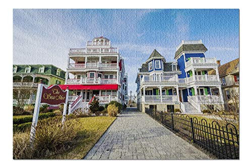 Lantern Press Cape May New Jersey - Houses Along Beach Avenue 9008726 1000 Piece Premium Jigsaw Puzzle for Adults and Family 19x27 Lantern Press Cape May New Jersey - Houses Along Beach Avenue 9008726 1000 Piece Premium Jigsaw Puzzle for Adults and Family 19x27