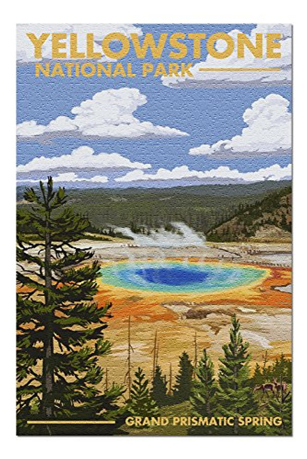 Yellowstone National Park Wyoming - Grand Prismatic Spring  Premium 1000 Piece Jigsaw Puzzle for Adults 19x27 Made in Germany