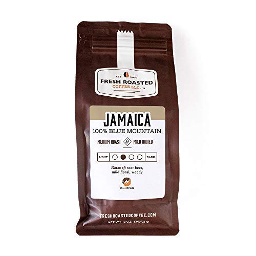 Fresh Roasted Coffee LLC 100 percent Jamaica Blue Mountain Coffee Medium Roast Whole Bean 12 Ounce Bag Fresh Roasted Coffee LLC 100 percent Jamaica Blue Mountain Coffee Medium Roast Whole Bean 12 Ounce Bag