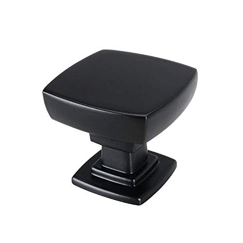 homdiy Black Cabinet Knobs Square Drawer Knobs  30 Pack  - HD9016BK Solid Modern Dresser Drawer Knobs Kitchen Cabinet Hardware Knobs for Bathroom Cabinets