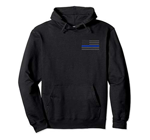 Honor Respect Thin Blue Line Flag Hoodie - Police Gift