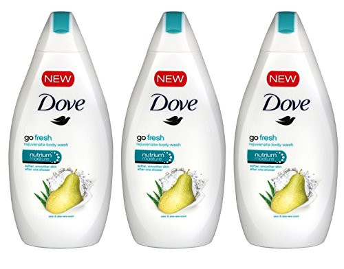 Dove Go Fresh Body Wash, Pear & Aloe Scent, 16.9 Ounce / 500 Ml (Pack of 3)