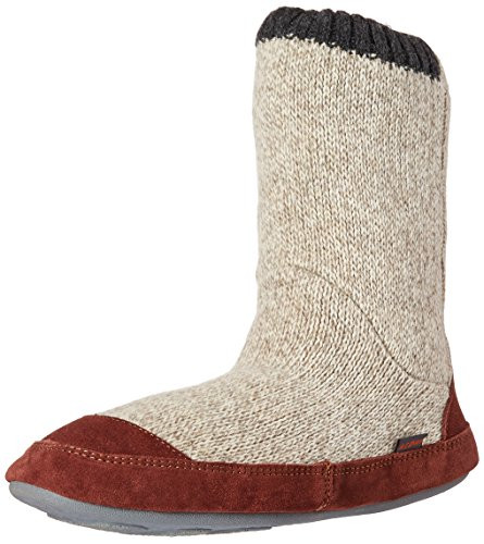 Acorn Men s Slouch Boot Slipper Grey Ragg Wool X-Large