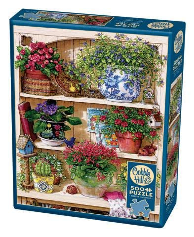 Cobble Hill 500 Piece Puzzle - Flower Cupboard - Sample Poster Included