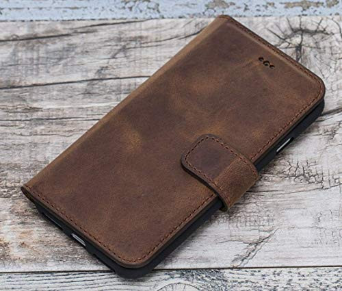 Antic Brown iPhone 7 7 Plus Wallet Case Genuine Leather iPhone 7 7 Plus Case Leather iPhone 7 Wallet Case