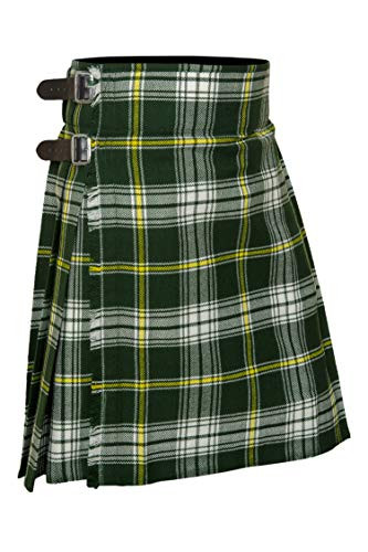 Allsafe Traders Men s 5 Yard Scottish Tartan Kilt Highland Wedding Kilt  36-38 Inch Waist St. Patrick s
