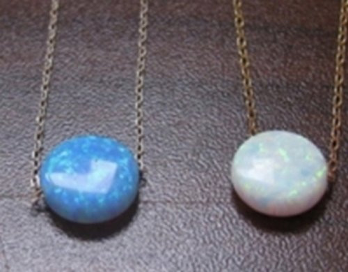 opal necklace opal coin necklace disc opal necklace white opal necklace blue opal delicate opal necklace opal jewelry bridesmaid gift