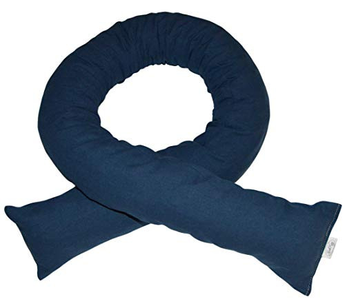 Extra Long Draft Stopper 48 or 54 or 60 inch Cedar Fill Dark Blue Navy Cotton Twill