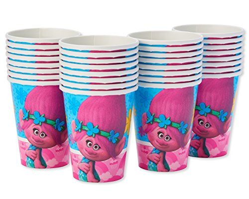 American Greetings Trolls Paper Party Cups, Paper Cups, 32-Count