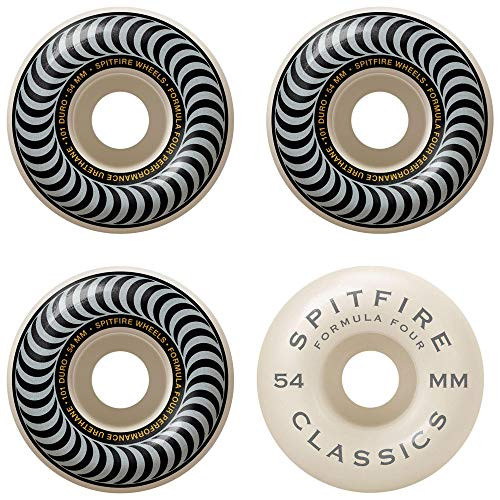 Spitfire Skateboard Wheels F4 Classics 101A Silver White 54mm