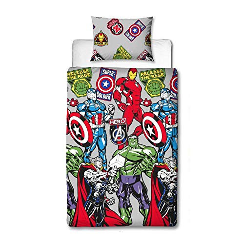 Marvel Avengers Stickers Single Duvet Cover Set