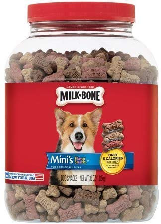 PACK OF 4 - Milk-Bone Mini s Flavor Snacks Dog Biscuits 36 oz