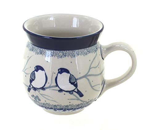 Blue Rose Polish Pottery Bluebird Bubble Mug