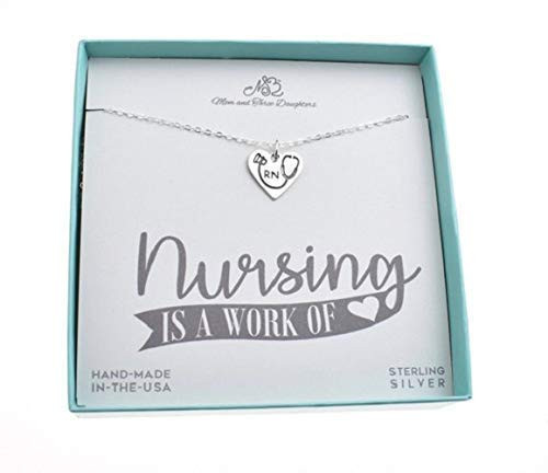Rn Necklace In Sterling Silver Gift For Nurse Nurse Graduation Gift Gift For RN Registered Nurse Nurse Gift RN Gifts Nurse Necklace