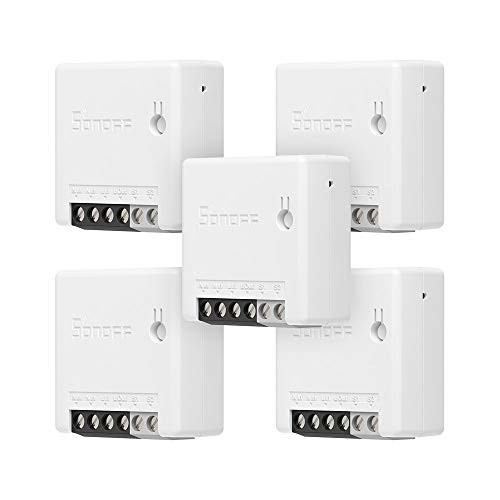 SONOFF Mini R2 10A Smart WiFi Wireless Light Switch Universal DIY Module for Smart Home Automation Solution Works with Alexa  and  Google Home Assistant Compatible with IFTTT No Hub Required  5-Pack