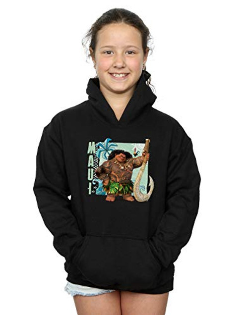 Disney Girls Moana Maui Hoodie Black 5-6 Years Disney Girls Moana Maui Hoodie Black 5-6 Years