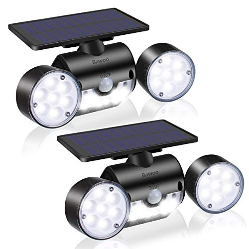 Bawoo LED Outdoor Solar Motion Sensor Lights IP67 Waterproof Solar Powered Security Lights Wireless Solar Wall Lights for Garden Patio Yard Deck Garage Fence Pool ?2 Pack? Bawoo LED Outdoor Solar Motion Sensor Lights IP67 Waterproof Solar Powered Security Lights Wireless Solar Wall Lights for Garden Patio Yard Deck Garage Fence Pool ?2 Pack?
