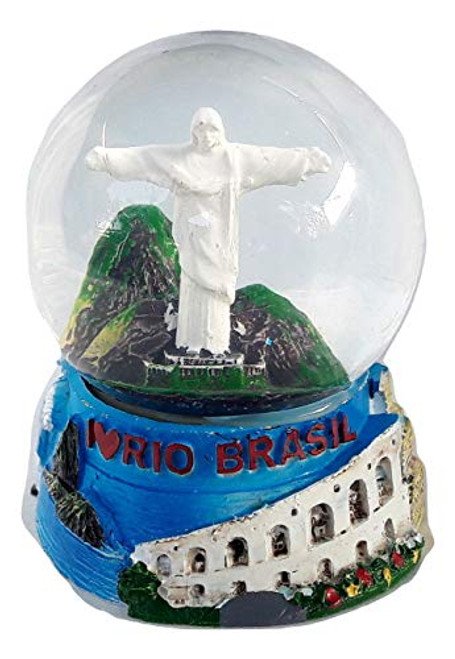 Souvenir Snowdome Brazil Rio de Janeiro Snowglobe Christ Redeemer Statue 89mm Souvenir Snowdome Brazil Rio de Janeiro Snowglobe Christ Redeemer Statue 89mm