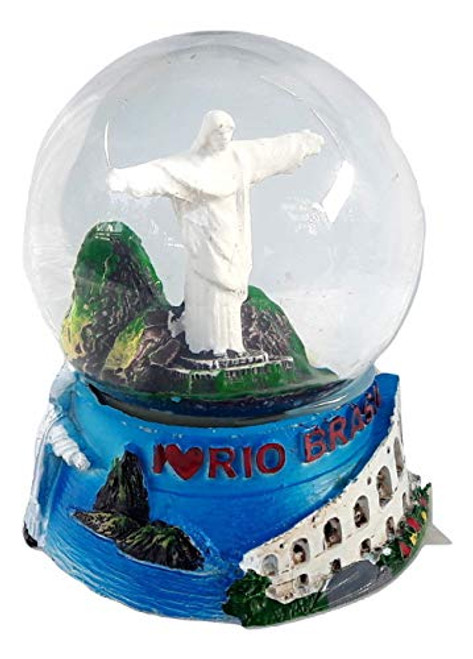 Souvenir Snowdome Brazil Rio de Janeiro Snowglobe Christ The Redeemer 8.9cm Souvenir Snowdome Brazil Rio de Janeiro Snowglobe Christ The Redeemer 8.9cm
