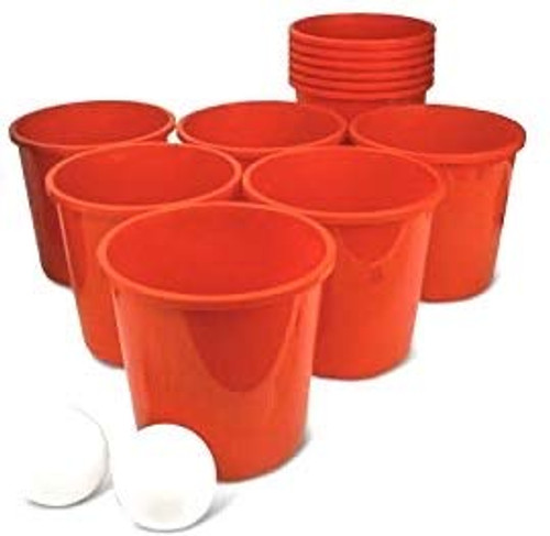 Black Series Oversized Pong -Jumbo Beer Pong Set for Outdoors- Fun Drinking Games for Adults - Jumbo Cup and Pong Throwing Game for Yard Party Bar