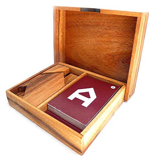 Logica Giochi Art. Double T Puzzle - Brain Teaser in Fine Wood for 1 2 Players - 52 Puzzles in 1 - Difficulty 4 6 Extreme - Mind Puzzle