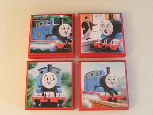 Thomas the Train Room Wall Plaques - Set of 4 Thomas the Train boys Room Decor - Thomas the Train Room Sign - Train Themed room decor