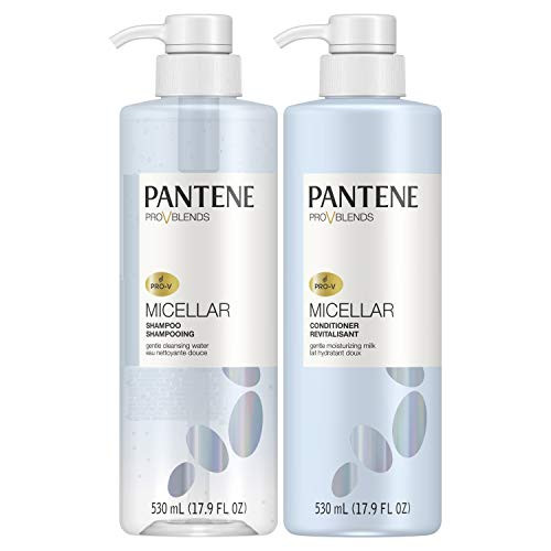 Pantene Shampoo And Conditioner Kit with Micellar Water and Micellar Milk Cleansing and Moisturizing Pro-V Blends 17.9 fl oz Each Pantene Shampoo And Conditioner Kit with Micellar Water and Micellar Milk Cleansing and Moisturizing Pro-V Blends 17.9 fl oz Each