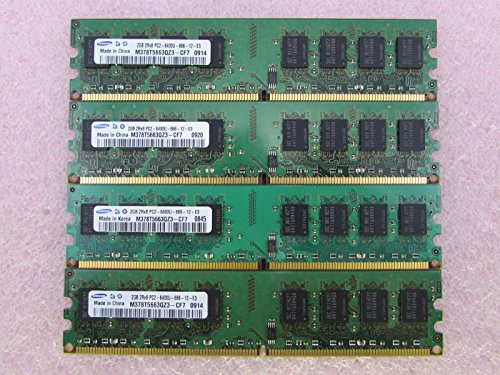 Samsung M378T5663QZ3-CF7 8GB 4 x 2GB PC2-6400U DDR2 800 Double Sided Memory Kit