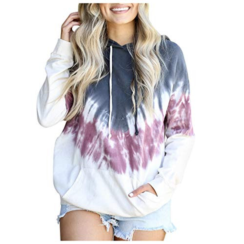 Womens Long Sleeve Tie Dye Tops Women s Hoodie Color Block Fashion Sweatshirts Tie Dye Casual Loose Pullover Tops Gray Womens Long Sleeve Tie Dye Tops Women s Hoodie Color Block Fashion Sweatshirts Tie Dye Casual Loose Pullover Tops Gray