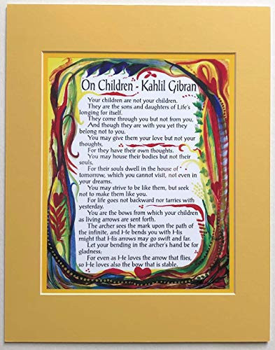 On Children 11x14 Kahlil Gibran print - Heartful Art by Raphaella Vaisseau