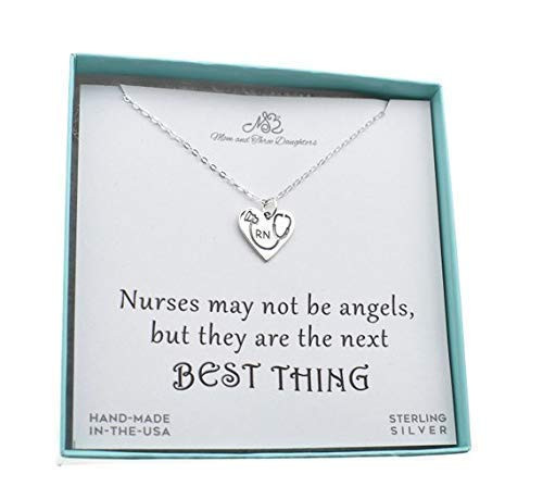 RN Charm Women Necklace in Sterling Silver Handcrafted Strong 18 inch Cable Chain with 4 inch Extender Strong and Scratch-resistant Jewelry Perfect Gift for Graduating RN RN Charm Women Necklace in Sterling Silver Handcrafted Strong 18 inch Cable Chain with 4 inch Extender Strong and Scratch-resistant Jewelry Perfect Gift for Graduating RN