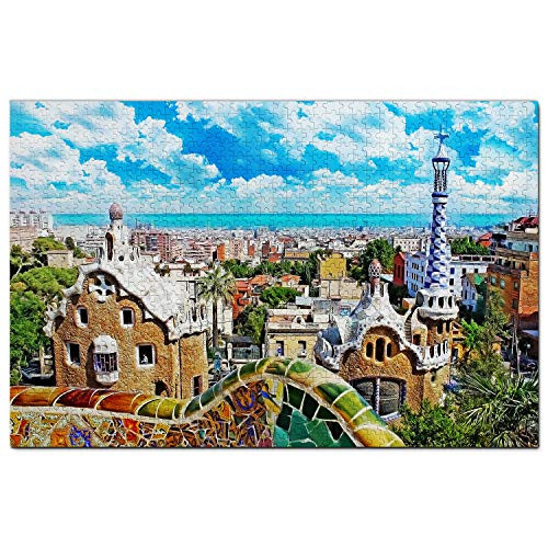 Spain Jigsaw Puzzle 1000 Piece Spain Guell Park Barcelona Puzzle Game Artwork Travel Souvenir Wooden Spain Jigsaw Puzzle 1000 Piece Spain Guell Park Barcelona Puzzle Game Artwork Travel Souvenir Wooden