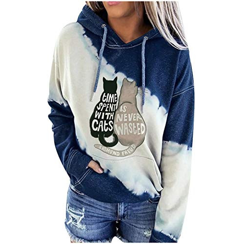 Zip Up Hoodies For Women Women s Color Block Hoodie Shirt Long Sleeve Drawstring Pullover Sweatshirt With Pocket Sky Blue