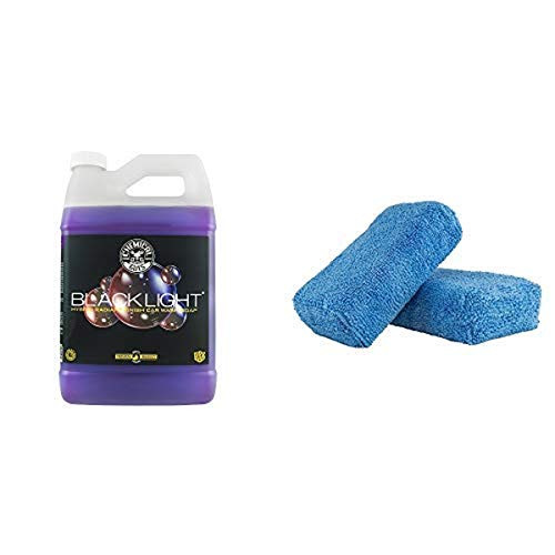 Chemical Guys CWS619 Backlight Car Wash Soap 1 Gal 128 fl. oz and MIC_292_02 Premium Grade Microfiber Applicator Blue Pack of 2 Chemical Guys CWS619 Backlight Car Wash Soap 1 Gal 128 fl. oz and MIC_292_02 Premium Grade Microfiber Applicator Blue Pack of 2
