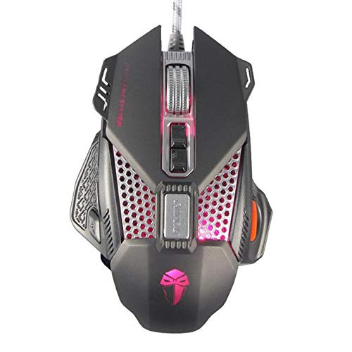 LIU551 8 Programmable Buttons Wired Computer Gaming Mouse 3200 DPI Ergonomic Grip Game Mice for PC GamerA
