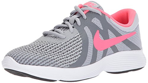 Nike Girl s Revolution 4  GS  Running Shoe Wolf Grey Racer Pink-Cool Grey-White 4Y Youth US Big Kid