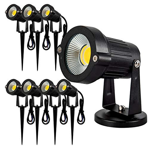 N2R 5W LED Landscape Spotlights Low Voltage Outdoor Pathway Lights 3000K Warm White 12V Waterproof Spotlights for Garden Driveway Walkway Yard Patio Porch Trees with Spike Stand 8 Pack N2R 5W LED Landscape Spotlights Low Voltage Outdoor Pathway Lights 3000K Warm White 12V Waterproof Spotlights for Garden Driveway Walkway Yard Patio Porch Trees with Spike Stand 8 Pack