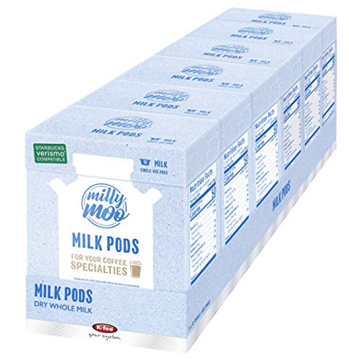 Milly Moo Verismo Compatible Single Serve Dry Milk Pods 72 Count 6 boxes of 12 Pods each Milly Moo Verismo Compatible Single Serve Dry Milk Pods 72 Count 6 boxes of 12 Pods each