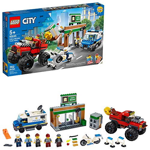 LEGO City Police Monster Truck Heist 60245 Police Toy Cool Building Set for Kids New 2020 362 Pieces LEGO City Police Monster Truck Heist 60245 Police Toy Cool Building Set for Kids New 2020 362 Pieces
