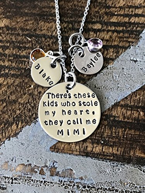 These Kids Who Stole My Heart Necklace They Call Me Mimi Jewelry Hand Stamped Gift For Mimi Custom Necklace Gift for Mom These Kids Who Stole My Heart Necklace They Call Me Mimi Jewelry Hand Stamped Gift For Mimi Custom Necklace Gift for Mom
