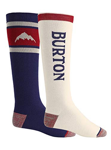 Burton Men s Weekend Midweight Snowboard Socks 2 Pack  Mood Indigo Large  10.5-13.5