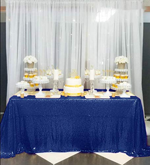 Sequin Tablecloth 90x132-Inch Rectangle Table Cloths Navy Blue Glitter Tablecloth for Party Christmas Tablecloth Sequence Table Overlays for Wedding 90x132-Inch Navy Blue Sequin Tablecloth 90x132-Inch Rectangle Table Cloths Navy Blue Glitter Tablecloth for Party Christmas Tablecloth Sequence Table Overlays for Wedding 90x132-Inch Navy Blue
