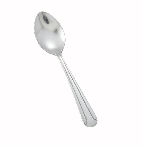 Winco 0001-09 12-Piece Dominion Demitasse Spoon Set, 18-0 Stainless Steel