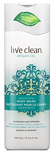 Live Clean Body Wash Argan Oil 17 Ounce  502ml   6 Pack