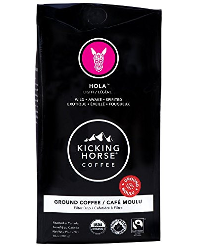 Kicking Horse Coffee, Hola, Light Roast, Ground, 10 oz - Certified Organic, Fairtrade, Kosher Coffee
