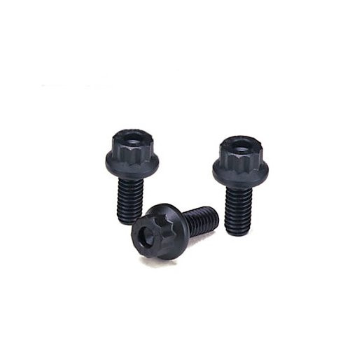 ARP 250-1001 Pro Series Black Oxide 1/4-20" Thread 0.750" UHL Camshaft Retention Plate Bolt Kit with 7/16" Socket for Ford 351 SVO